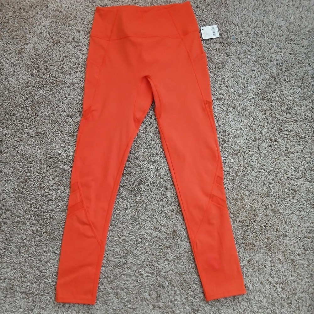 NWT Free People Movement neon red orange athletic leggings